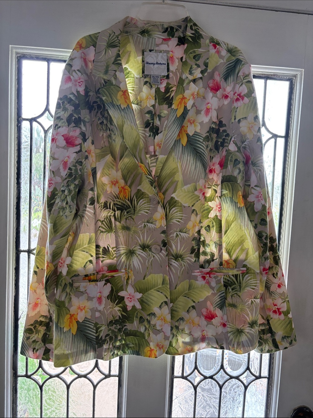 Tommy Bahama Tropical Floral Blazer in Green, Pink & Yellow